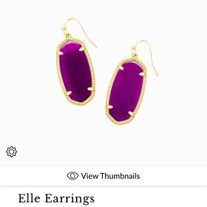Kendra Scott Elle earrings in purple jade